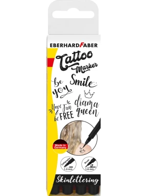 Eberhard Faber Pisaki (4 szt.) "Skinlettering" do tatuażu rozmiar: onesize
