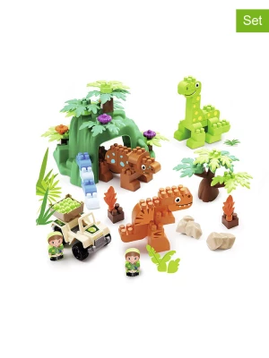 écoiffier 87-częściowy zestaw "Dinoland" w kolorze zielonym - 18 m+ rozmiar: onesize