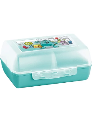 Emsa Pudełko w kolorze turkusowym na lunch - 16 x 7 x 11 cm rozmiar: onesize