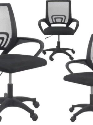 ERGONOMICZNY FOTEL OBROTOWY KRZESŁO BIUROWE ALEX CZARNY