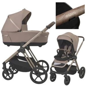 Espiro Miloo 2.0 319 - Perfect Beige 4w1 z Fotelem Astrid + Baza ISOFIX