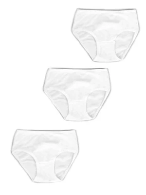 Figi majtki dla dziewczynki gładkie białe Yoclub 3-pak