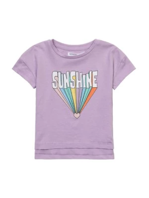 Fioletowy t-shirt niemowlęcy z bawełny- Sunshine Minoti