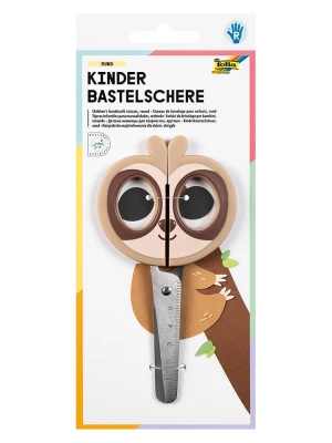 folia PAPER Nożyczki do majsterkowania "Sloth" w kolorze jasnobrązowym dla dzieci - 6+ rozmiar: onesize