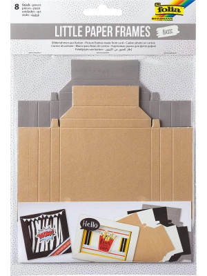 folia PAPER Składane ramki (8 szt.) "Basic" w różnych kolorach na zdjęcia rozmiar: onesize
