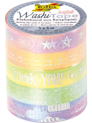 folia PAPER Taśmy klejące "Hotfoil Rainbow" ze wzorem - 5 x 5 m rozmiar: onesize