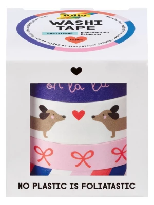 folia PAPER Taśmy washi "Parisienne" ze wzorem - 4 x 10 m rozmiar: onesize