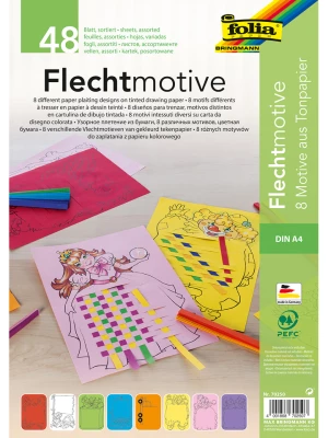 folia PAPER Zestaw "Plaited designs" do rękodzieła - A4 rozmiar: onesize