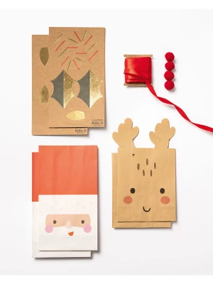 folia PAPER Zestaw w kolorze beżowo-czerwonym do tworzenia torebek papierowych rozmiar: onesize