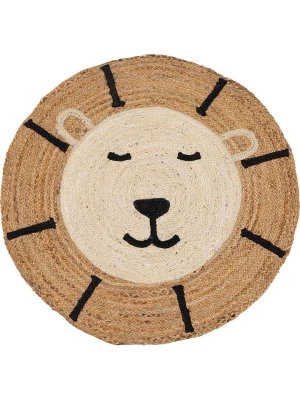 Folkifreckles Dywan w kolorze jasnobrązowo-beżowym z juty - Ø 100 cm rozmiar: onesize