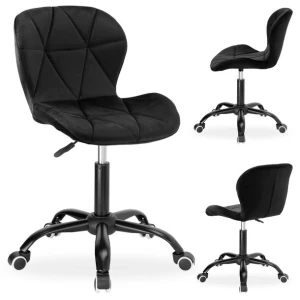 FOTEL BIUROWY ERGONOMICZNY KRZESŁO OBROTOWE WELUROWE NA KÓŁKACH DLA DZIECKA
