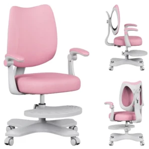 Fotel dla dzieci młodzieży MARK ADLER różowy obrotowy regulowany do biurka