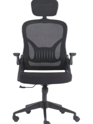 FOTEL OBROTOWY KRZESŁO BIUROWE KAN CZARNY