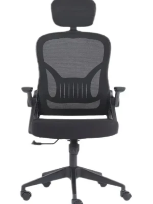 FOTEL OBROTOWY KRZESŁO BIUROWE KAN CZARNY