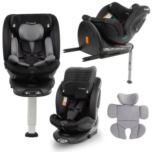 Fotelik Kidwell GoCar i-Size czarno-szary 360 stopni ISOFIX