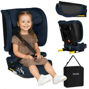 Fotelik samochodowy 100-150 cm SKŁADANY ISOFIX 15-36kg SZEROKI Lionelo Orin