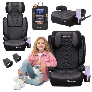 FOTELIK SAMOCHODOWY 2w1 PODSTAWKA 15-36kg DUŻY i-Size +ORGANIZER ISOFIX