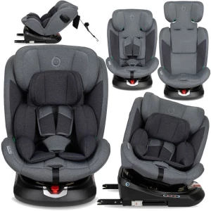 ﻿FOTELIK SAMOCHODOWY 360° i-SIZE 0-36kg - MoMi EMI SZARY - ISOFIX TOP TETHER