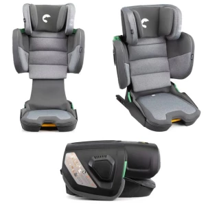 FOTELIK SAMOCHODOWY ISOFIX MANE SZARY 100-150 CM DLA STARSZAKA
