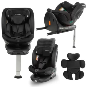 FOTELIK SAMOCHODOWY Kidwell GoCar CZARNY i-SIZE 40-135 cm ISOFIX Obrotowy