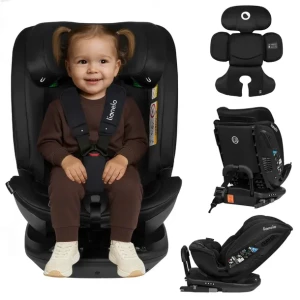 Fotelik samochodowy obrotowy 360 40-150cm 0-36kg Lionelo Bastiaan RWF isize