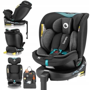 ﻿Fotelik samochodowy OBROTOWY baza 360° ISOFIX 40-150cm Lionelo Navy i-Size
