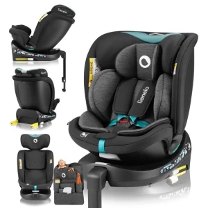 Fotelik samochodowy OBROTOWY baza 360° ISOFIX 40-150cm Lionelo Navy i-Size