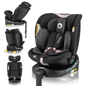 Fotelik samochodowy OBROTOWY baza 360° ISOFIX 40-150cm Lionelo Navy i-Size