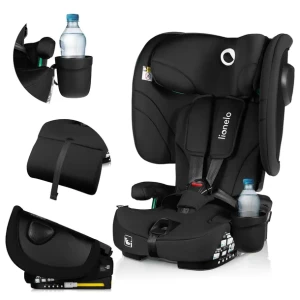 Fotelik samochodowy SKŁADANY 76-150cm ISOFIX 9-36kg SZEROKI Lionelo Nelly Fotelik samochodowy SKŁADANY 76-150cm ISOFIX 9-36kg SZEROKI Lionelo Nelly