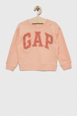 GAP bluza dziecięca kolor pomarańczowy z nadrukiem Gap