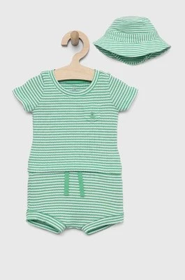 GAP komplet bawełniany niemowlęcy kolor zielony Gap