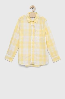 GAP koszula bawełniana dziecięca kolor żółty Gap