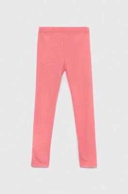 GAP legginsy dziecięce kolor różowy gładkie Gap
