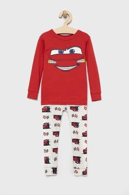 GAP piżama bawełniana dziecięca kolor czerwony z nadrukiem Gap