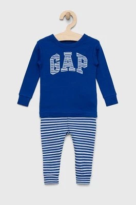 GAP piżama bawełniana dziecięca kolor niebieski wzorzysta Gap