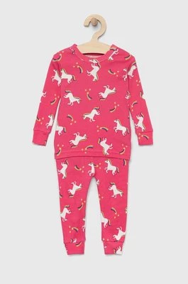 GAP piżama bawełniana dziecięca kolor różowy wzorzysta Gap