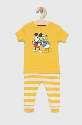 GAP piżama bawełniana dziecięca x Disney kolor żółty wzorzysta Gap