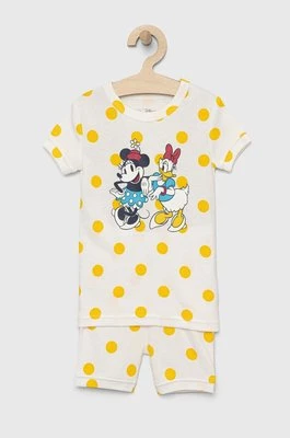 GAP piżama bawełniana dziecięca x Disney kolor żółty wzorzysta Gap
