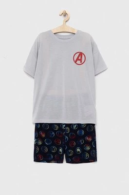 GAP piżama dziecięca x Marvel kolor szary wzorzysta Gap