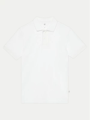 Gap Polo 404943-01 Biały Regular Fit