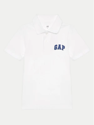 Gap Polo 843607-01 Biały Regular Fit