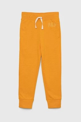 GAP spodnie dresowe dziecięce kolor pomarańczowy z aplikacją Gap