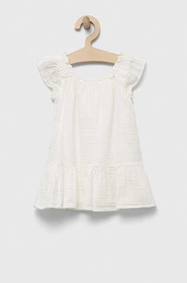 GAP sukienka bawełniana dziecięca kolor biały mini rozkloszowana Gap