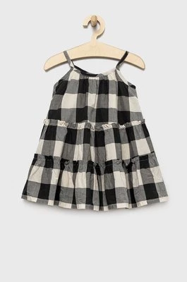GAP sukienka bawełniana dziecięca kolor czarny mini rozkloszowana Gap