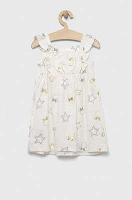 GAP sukienka bawełniana dziecięca x Disney kolor biały mini rozkloszowana Gap