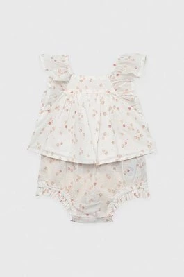GAP sukienka bawełniana niemowlęca kolor biały Gap