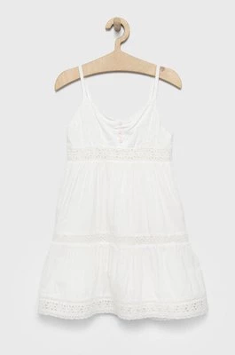 GAP sukienka dziecięca kolor biały mini rozkloszowana Gap