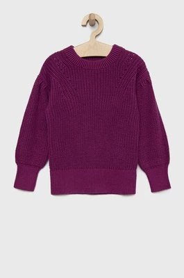 GAP sweter bawełniany dziecięcy kolor fioletowy lekki Gap