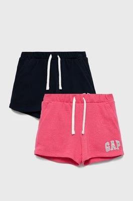 GAP szorty dziecięce (2-pack) kolor różowy z nadrukiem Gap