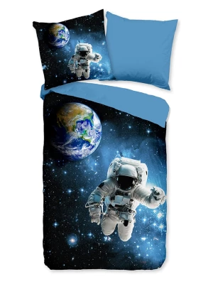 Good Morning Komplet pościeli "Astronaut" w kolorze granatowym rozmiar: 135x200 cm
